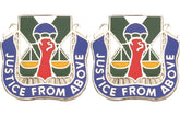 10th Military Police MP Battalion Distinctive Unit Insignia - Pair - JUSTICE FROM ABOVE
