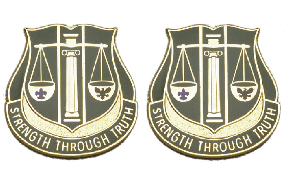 11th Military Police MP Battalion Distinctive Unit Insignia - Pair - STRENGTH THROUGH TRUTH