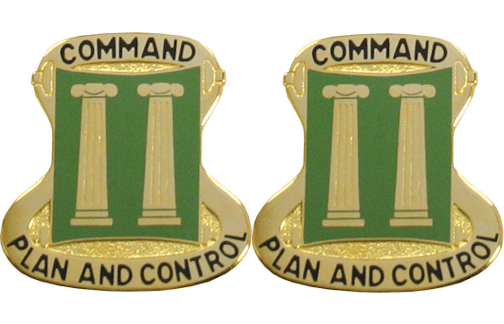 11th Military Police MP Brigade Distinctive Unit Insignia - Pair - COMMAND PLAN AND CONTROL