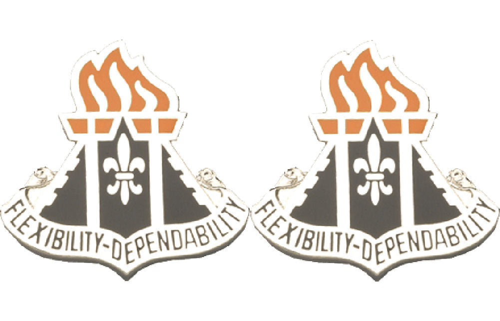 11th Signal Brigade Distinctive Unit Insignia - Pair - FLEXIBILITY DEPENDABILITY