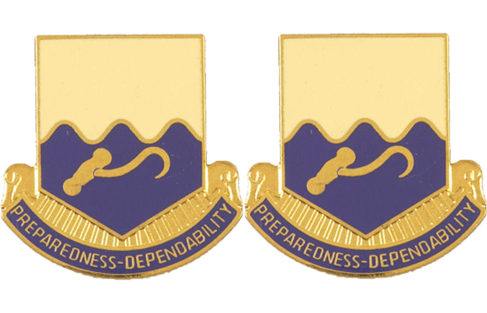 11th Transportation Battalion Distinctive Unit Insignia - Pair - PREPAREDNESS DEPENDABILITY