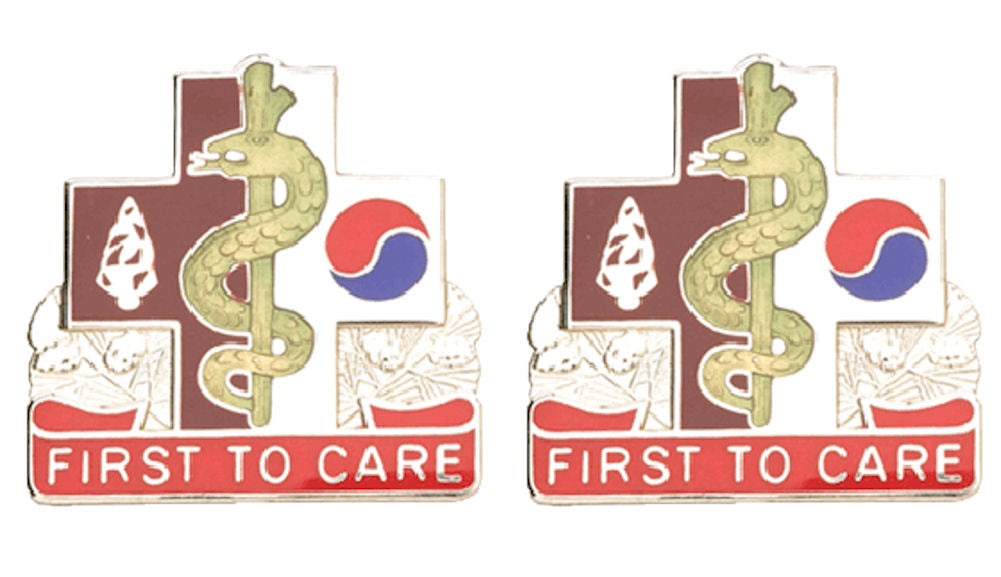 14th Field Hospital Distinctive Unit Insignia - Pair - FIRST TO CARE