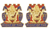 14th Infantry Distinctive Unit Insignia - Pair - RIGHT OF THE LINE