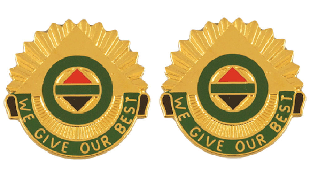14th Military Police MP Brigade Distinctive Unit Insignia - Pair - WE GIVE OUR BEST