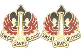 18th Field Artillery Brigade Distinctive Unit Insignia - Pair - SWEAT SAVES BLOOD