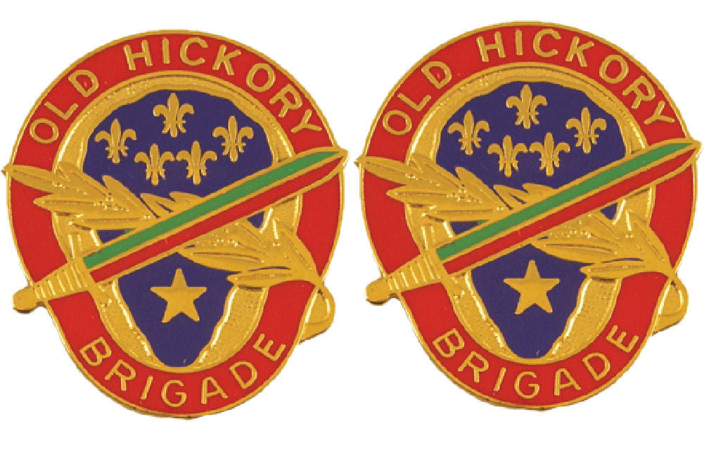 30th Infantry Brigade Distinctive Unit Insignia - Pair - OLD HICKORY BRIGADE