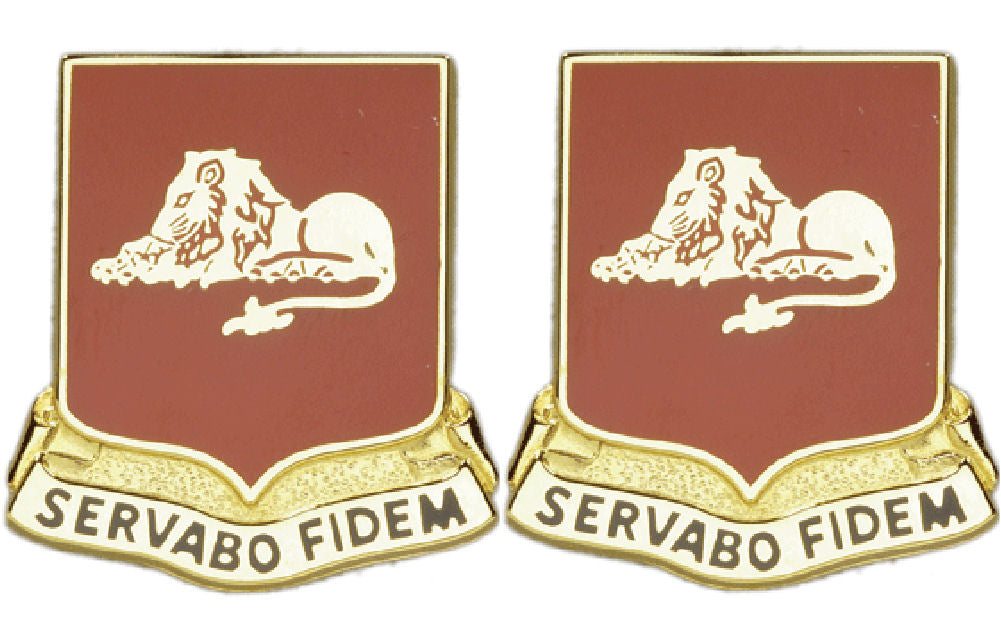 33rd Field Artillery (Servabo Fidem) Distinctive Unit Insignia - Pair - SERVABO FIDEM