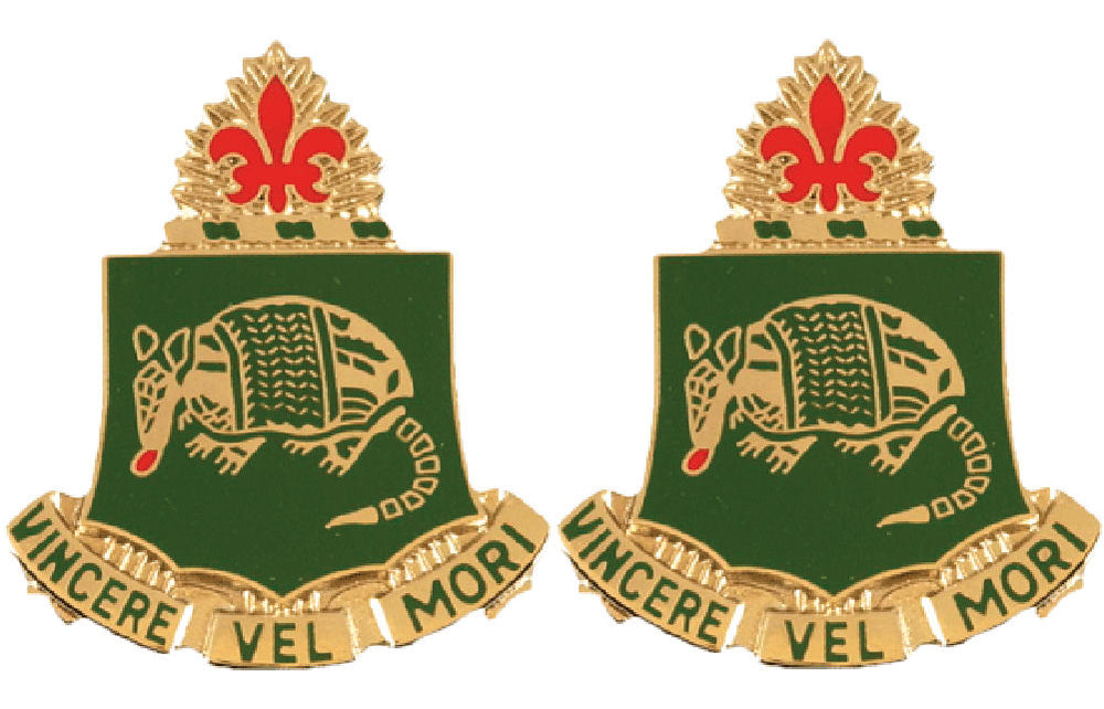 35th Armor Distinctive Unit Insignia - Pair - VIncere Vel Mori