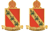 43rd Air Defense Artillery Distinctive SUSTINEMUS Unit Insignia - Pair
