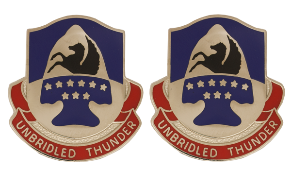 63rd Aviation Brigade Unit Crest - 1 Pair - UNBRIDLED THUNDER