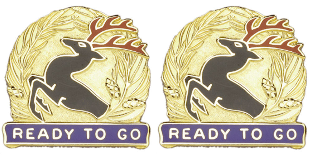 86th Armored Brigade Distinctive Unit Insignia - Pair "Ready to Go"