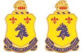 102nd Armor New Jersey Distinctive Unit Insignia - Pair - FIDE ET FORTITUOINE