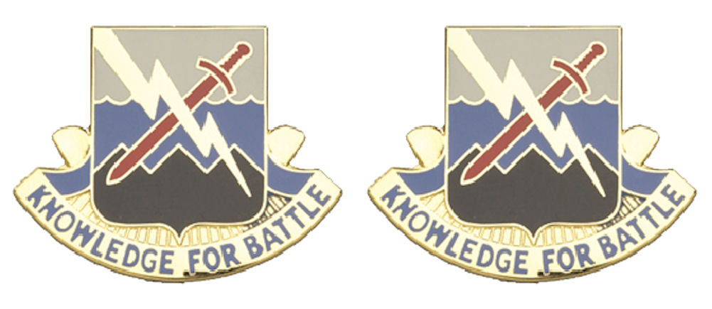 102nd Military Intelligence Battalion Distinctive Unit Insignia - Pair - KNOWLEDGE FOR BATTLE