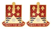 103rd Field Artillery Brigade Unit Crest - Pair - FIGHT TO WIN