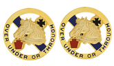 104th Cavalry Unit Crest - Pair - OVER UNDER or THROUGH