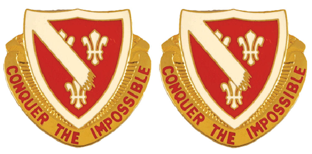 105th Engineering Battalion Distinctive Unit Insignia - Pair - CONQUER THE IMPOSSIBLE