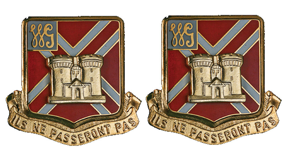 105th Field Artillery New York Distinctive Unit Insignia - Pair - ILS NE PASSEPONT PAS