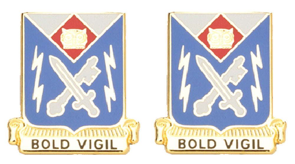 105th Military Intelligence Battalion Distinctive Unit Insignia - Pair - BOLD VIGIL