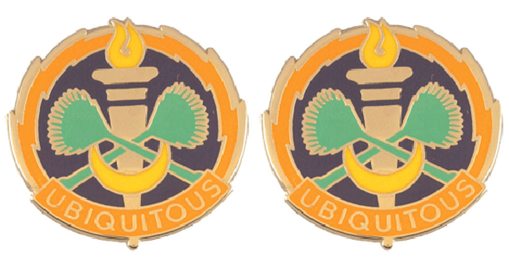 105th Signal Battalion Distinctive Unit Insignia - Pair - UBIQUITOUS