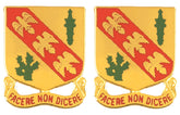 107th Armored Cavalry Regiment Distinctive Unit Insignia - Pair - FACERE NON DICERE