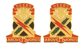 108th Air Defense Artillery Group Unit Crest - Pair - DEEDS ABOVE WORDS