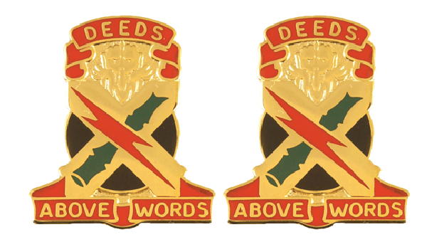 108th Air Defense Artillery Group Unit Crest - Pair - DEEDS ABOVE WORDS