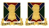 108th Armor Unit Crest - Pair - STRIKE SWIFTLY