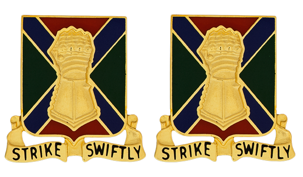 108th Armor Unit Crest - Pair - STRIKE SWIFTLY
