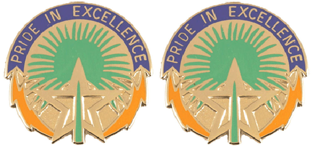108th Signal Battalion Distinctive Unit Insignia - Pair - PRIDE IN EXCELLENCE