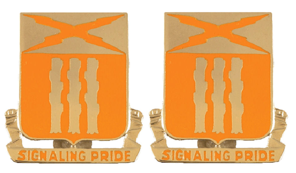 111th Signal Battalion Distinctive Unit Insignia - Pair - SIGNALING PRIDE