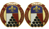 113th Field Artillery North Carolina Distinctive Unit Insignia - Pair - HONOR VALOR VICTORY