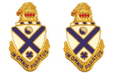 114th Infantry Distinctive Unit Insignia - Pair - IN OMNIA PARATUS