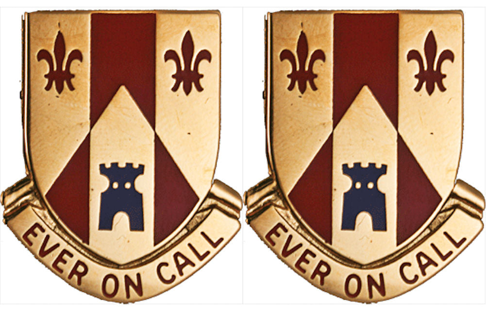 115th Field Artillery Distinctive Unit Insignia - Pair - EVER ON CALL