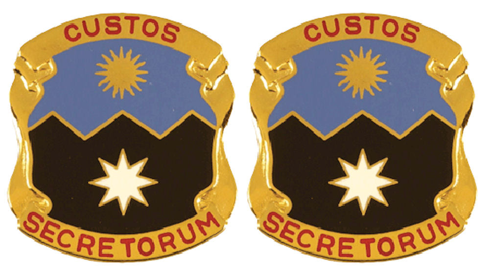 115th Military Intelligence Group Distinctive Unit Insignia - Pair - CUSTOS SECRETORUM