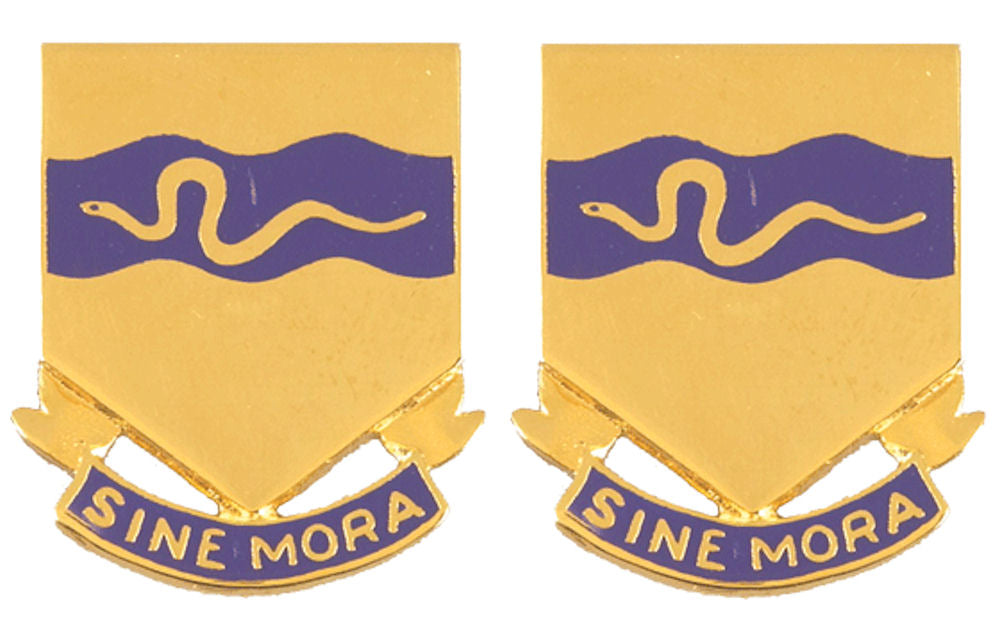 116th Cavalry Distinctive Unit Insignia - Pair - SINE MORA