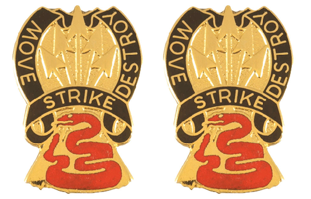 116th Cavalry Brigade Distinctive Unit Insignia - Pair - MOVE STRIKE DESTROY