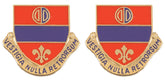 116th Field Artillery Battalion Distinctive Unit Insignia - Pair - VESTIGIA NULLA RETRORSUM