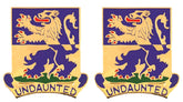 119th Infantry Battalion Distinctive Unit Insignia - Pair - UNDAUNTED