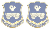 120th Infantry North Carolina Distinctive Unit Insignia - Pair - VIRTUS INCENDIT VIRES
