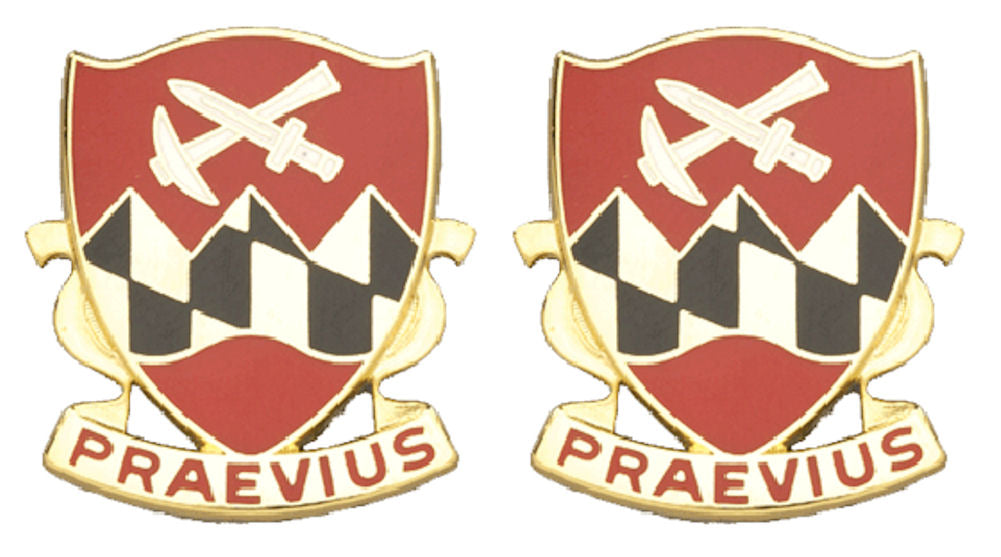 121st Engineering Battalion Distinctive Unit Insignia - Pair - PRAEVIUS