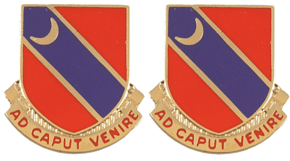 122nd Engineering Battalion Distinctive Unit Insignia - Pair - AD CAPUT VENIRE