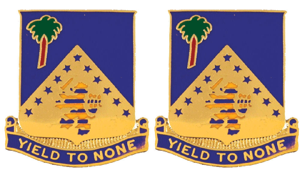 125th Infantry Distinctive Unit Insignia - Pair - YIELD TO NONE