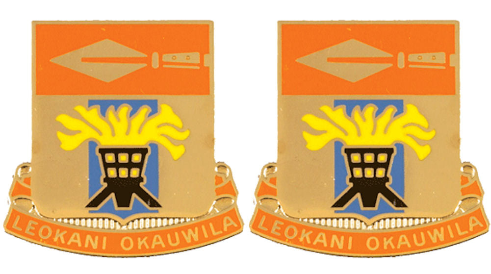 125th Signal Battalion Distinctive Unit Insignia - Pair - LEOKANI OKAUWILA