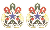 130th Support Center Tennessee Distinctive Unit Insignia - Pair - FORREST CRITTERS