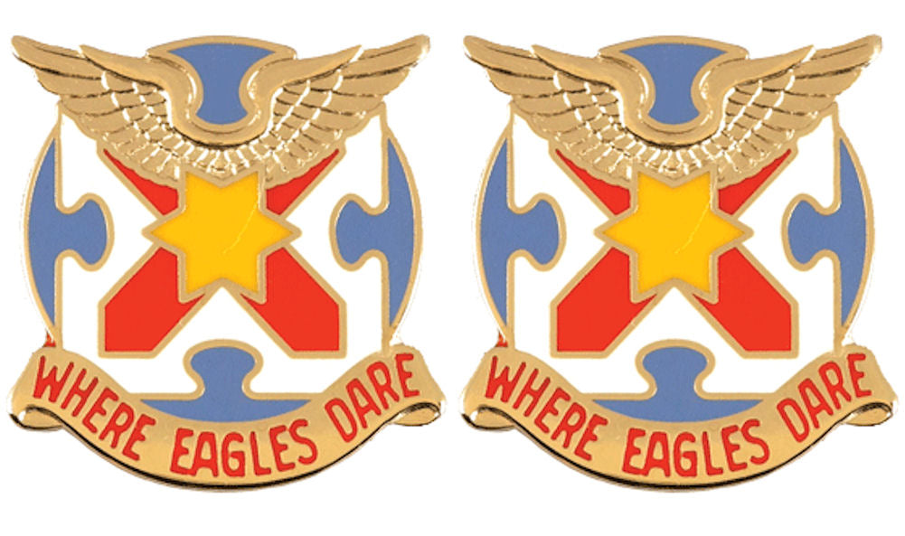 131st Aviation Battalion Distinctive Unit Insignia - Pair - WHERE EAGLES DARE