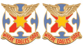 131st Aviation Battalion Distinctive Unit Insignia - Pair - WHERE EAGLES DARE