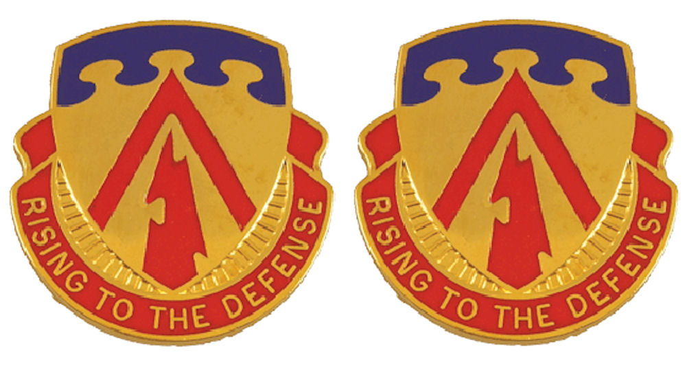 138th Air Defense Artillery Distinctive Unit Insignia - Pair - RISING TO THE DEFENSE