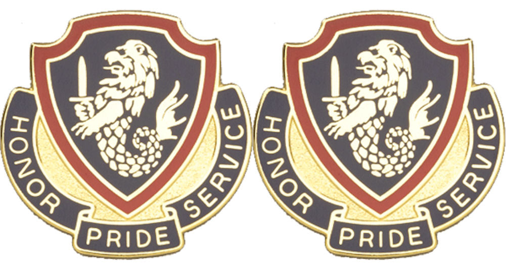138th Personnel Services Battalion Distinctive Unit Insignia - Pair - HONOR PRIDE SERVICE