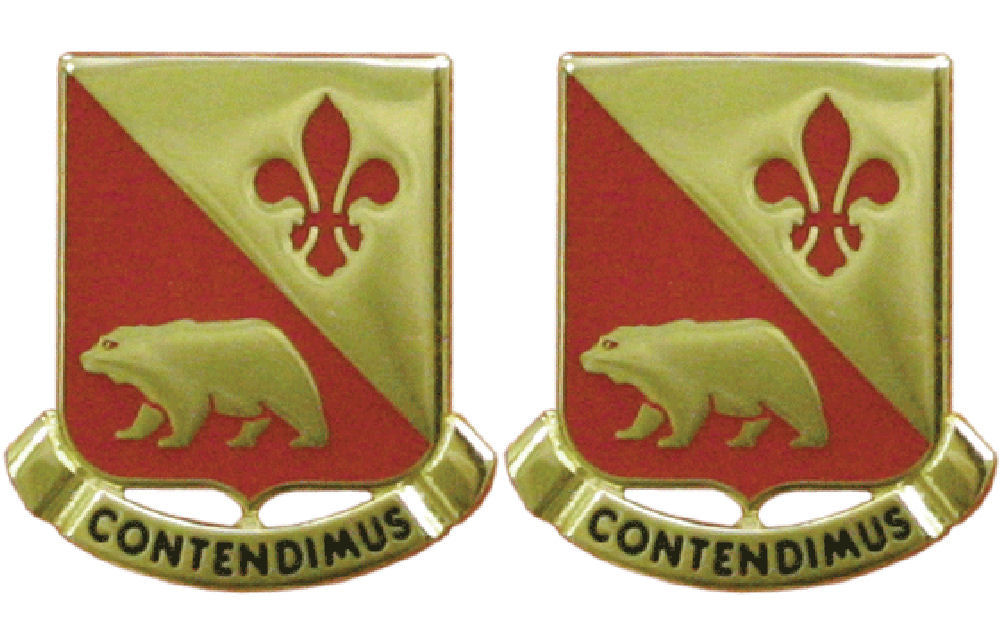 144th Field Artillery Distinctive Unit Insignia - Pair - CONTENDIMUS