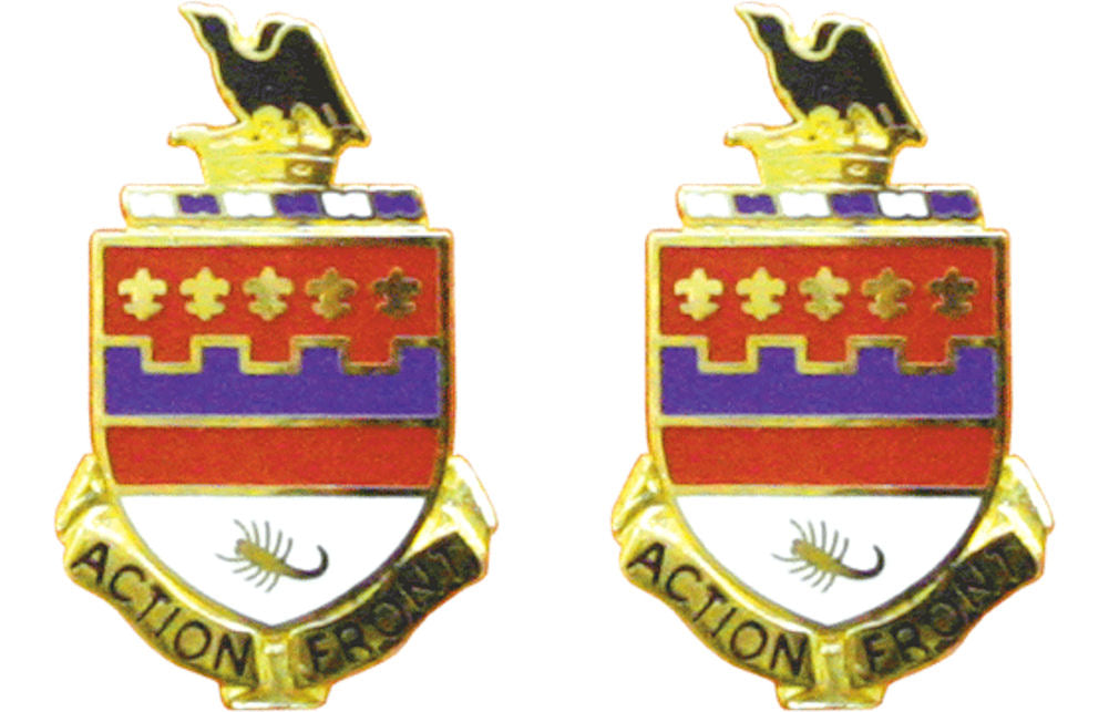 146th Field Artillery Distinctive Unit Insignia - Pair - ACTION FRONT